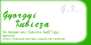 gyorgyi kubicza business card